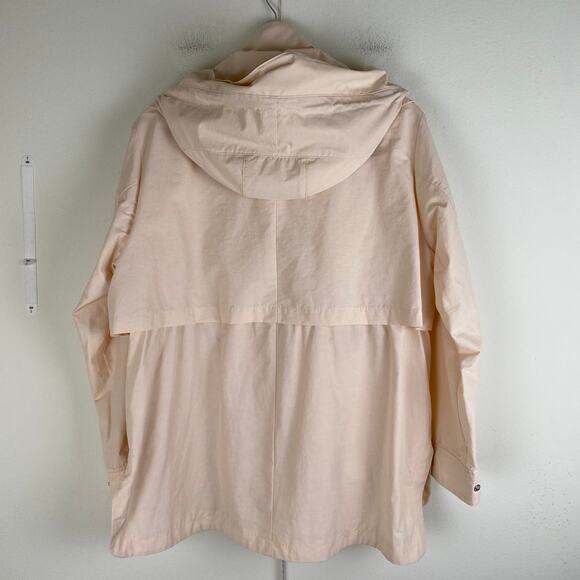 J. Crew Perfect Lightweight Jacket Size S Soft Champagne Cream Rain Anorak Prep - Picture 10 of 14